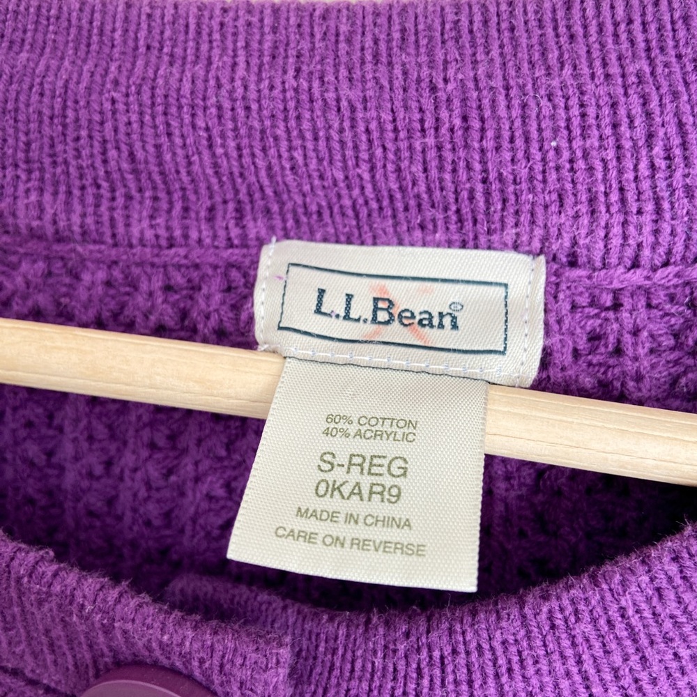 L.L. Bean Purple Women's Cardigan Sweater - Picture 6 of 8